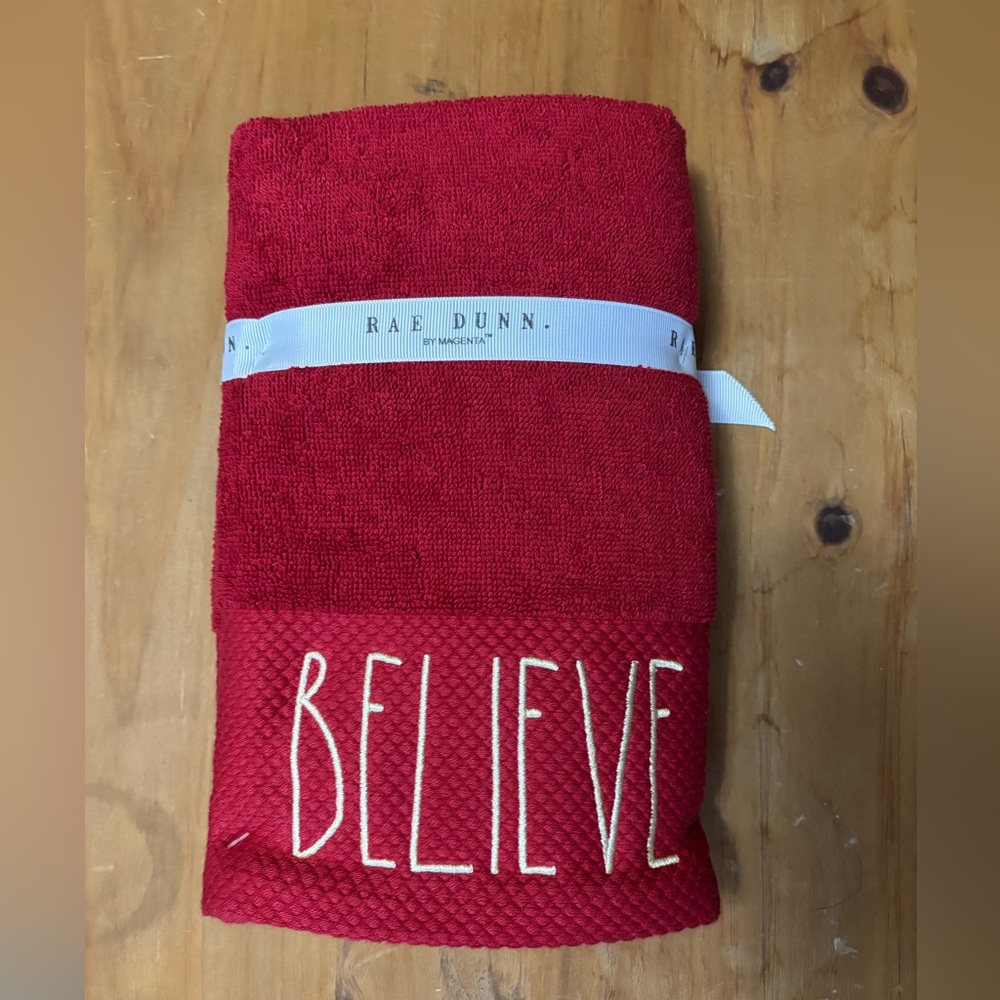 Rae Dunn Artisan Collection Red Hand Towels